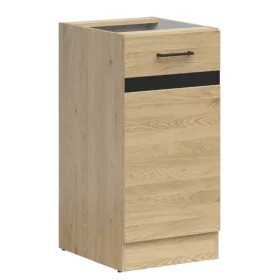   JUNONA LINE - D1D/40/82_L - Alsószekrény elem, balos (bernstein tölgy/wenge)