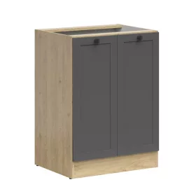   JUNONA LINE - D2D/60/82 - Alsószekrény elem (bernstein tölgy/grafit)