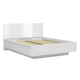   BRW FORN ágyneműtartós ágykeret ágyráccsal 160 - fényes fehér