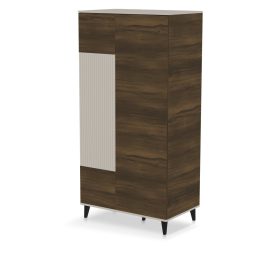 RANDOM 2 gardróbszekrény (S-1) - kasmír/dió