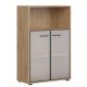 SPACE OFFICE alacsny vitrines szekrény (REG2W/120) - artisan tölgy