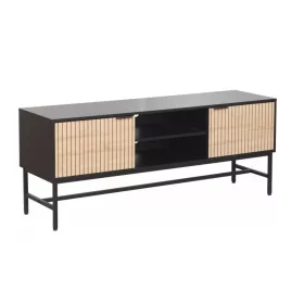 MAGO RTV1 TV szekrény - tölgy/matt fekete/fekete