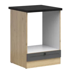   JUNONA LINE - DPK/60/82 - Beépíthető sütős elem (bernstein tölgy/fekete-arany/grafit) munkalappal