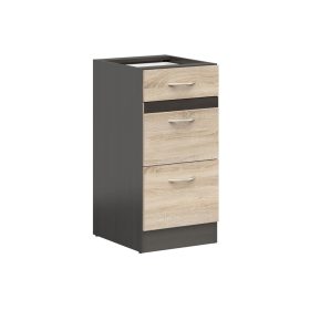   JUNONA LINE - D3S/40/82 - Alsószekrény elem (Sonoma tölgy/wenge)