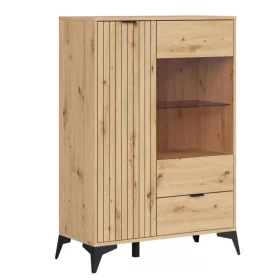   BRW LAMEA alacsony vitrines szekrény (REG1D1W1S) - artisan tölgy