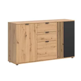   BRW VABRES három ajtós két fiókos komód - KOM3D2S - artisan tölgy/fekete