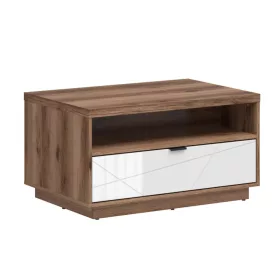   BRW FORN dohányzóasztal - sötét delano tölgy / fényes fehér