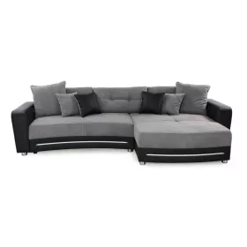 Waldo univerzális sarokkanapé - fekete/szürke