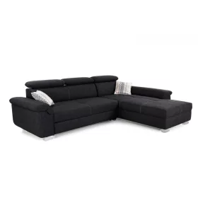 Landberg sarokkanapé - fekete