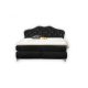 YASMIN - Boxsping ágy - 180x200 (Fekete)
