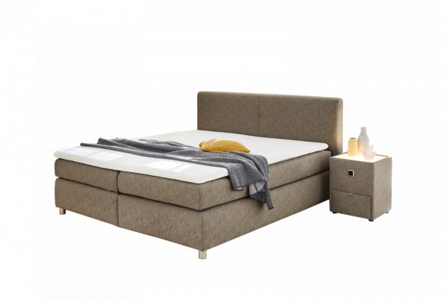 WENDY - Boxspring ágy - 180x200 (Világosbarna)