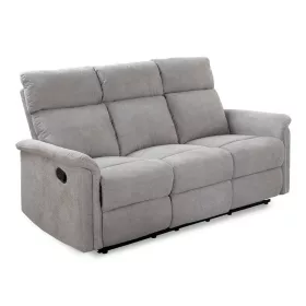 Anmar háromszemélyes relax kanapé szürke szövet