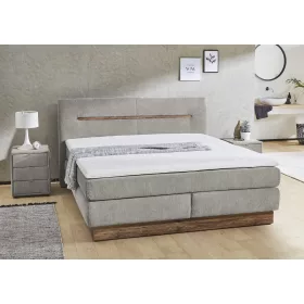   Nika max boxspring ágy ( 180 x 200 cm) - zsenília hatású szürke / flagstaff tölgy