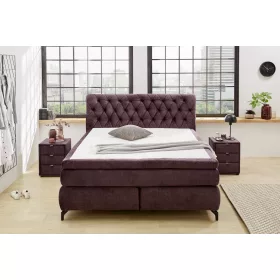   Scarlett mix boxspring ágy (180 x 200 ) - velúr hatású padlizsán