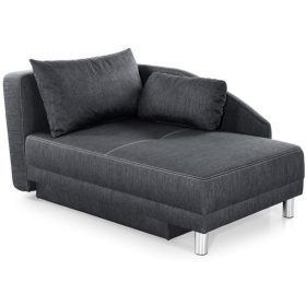 Boy fotelágy minta nélküli párnával - antracit