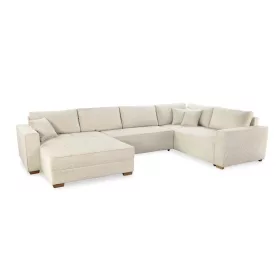 Brisse U-alakú ülőgarnitúra - kordhatású bézs