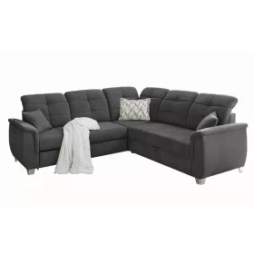 UDINESE - Sarok-ülőgarnitúra (zsenília hatású szürke)