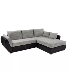 Texas univerzális sarokkanapé - fekete/világos szürke