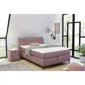 Gitta boxspring ágy (140 x 200 )  - rózsaszín