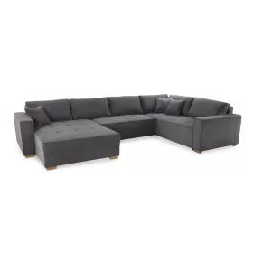 Brisse U-alakú ülőgarnitúra - kordhatású szürke