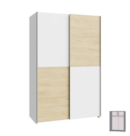 Schach&Matt gardrób (SHMS62231-M870) fehér/sonoma - 120 cm