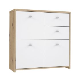   BEST CHEST három ajtós, két fiókos komód - artisan tölgy/fehér
