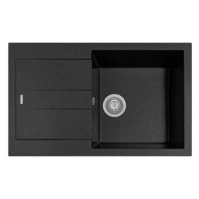 Elegance AM7810 1B 1D gránit mosogatótálca Plados - Nero