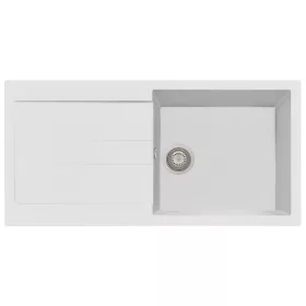   Elegance AM9910 1B 1D gránit mosogatótólca Plados - Bianco Latte