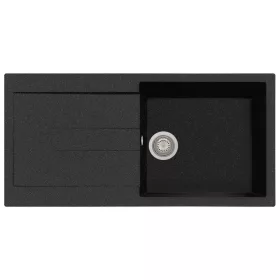 Elegance AM9910 1B 1D gránit mosogatótólca Plados - Nero