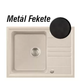 LUKA 1B 0,5D - Mosogatótálca GM 44 Metál fekete