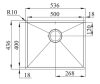 Box Line 50 1B síkba építhető mosogatótálca Rodi Elite (50x40 cm)