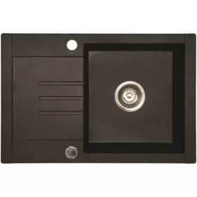   Ivo 1B 0,5D gránit mosogatótálca GranMaster - metál fekete