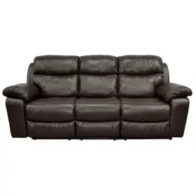   Harrier (Henry) 3 üléses kanapé manuális relaxfunkcióval - sötétbarna