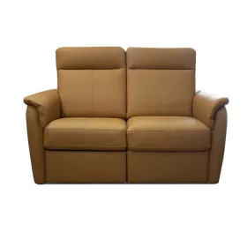  Geri (Greg) 2 üléses kanapé kétoldalú motoros relaxfunkcióval - barna bőr