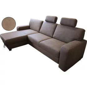 Edison sarokkanapé, balos - sötétbarna