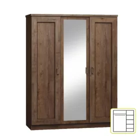 Akasztós szekrény polcokkal, tölgyfa lefkas, TEDY TYP T15