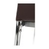 Szék, barna textilbőr/króm, DELA