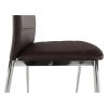 Szék, barna textilbőr/króm, DELA