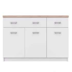   Komód 3d2s, DTD laminált, fehér + sonoma tölgyfa, TOPTY TYP 07