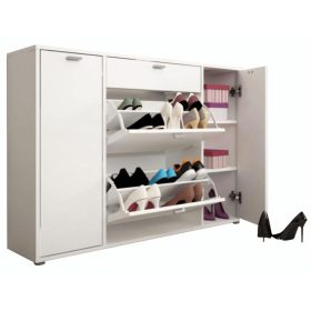   Cipősszekrény, DTD laminált, fehér, ANABELA (Utolsó, kiállított darab!)