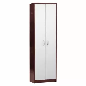 Polcos szekrény, wenge, fehér, MECKI