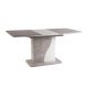 SYRIUSZ asztal 120-160x80 Beton hatású/fehér mat