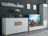 Beluga 001 - Tv-szekrény (fehér/artisan tölgy) RTV2S