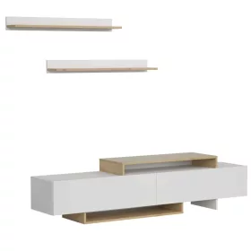   MILANO nappali bútor szett tv-állvánnyal - nymphaea alba, artisan tölgy