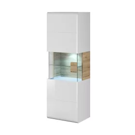 TOLEDO - Fali vitrin (fehér/san remo tölgy)