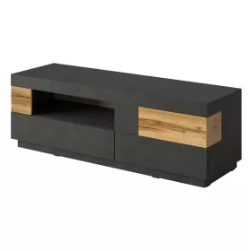   Silke 1NGY41 TV állvány - 160 - 2 fiókos, 1 lenyíló ajtós (Szürke/Wotan tölgy)