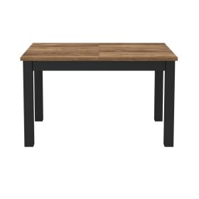   Olin wm bővíthető étkezőasztal (130 -175) - appenzeller fenyő/fekete szupermatt