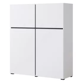 Cross 9WMY76 komód - 4 ajtós (Fehér/fekete)