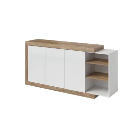 Sintra komód 180 - fehér/fehér fényes/samdal tölgy