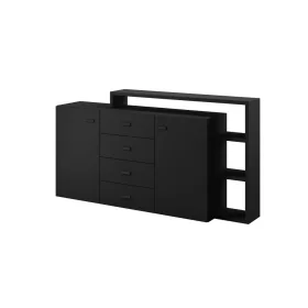 Bota komód könyvespolccal (2D4S) - fekete